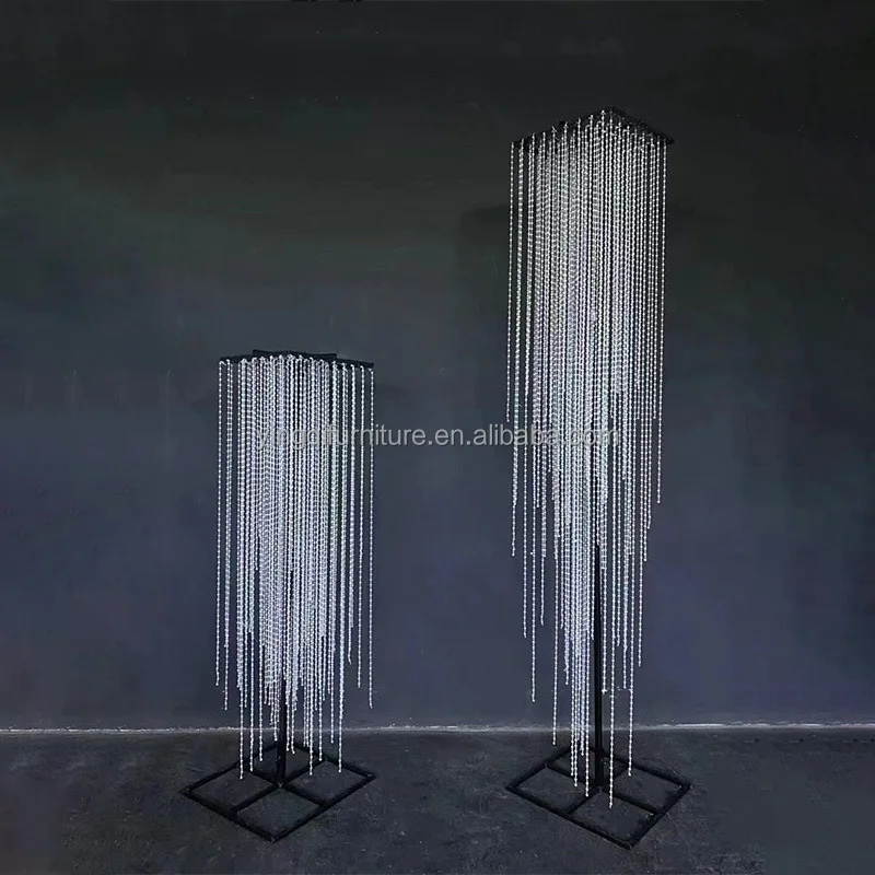 New design manufacturer wedding centerpiece acrylic crystal metal gate door stand wedding arch for wedding party