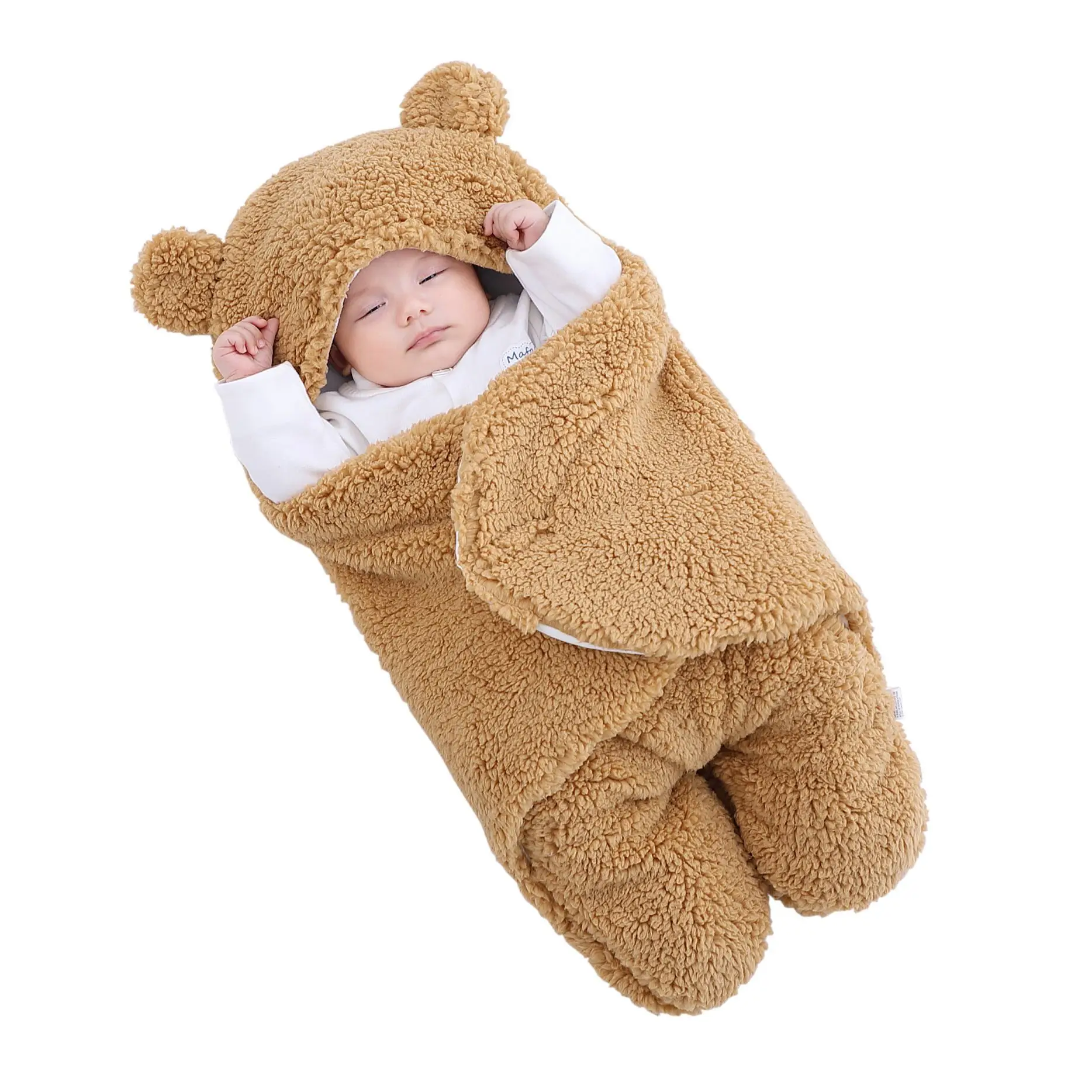 2022 Newborn Baby Winter Swaddle Wrap Parisarc 100% Cotton Newborn Baby Products Blanket & Swaddling Wrap Blanket Sleeping Bag