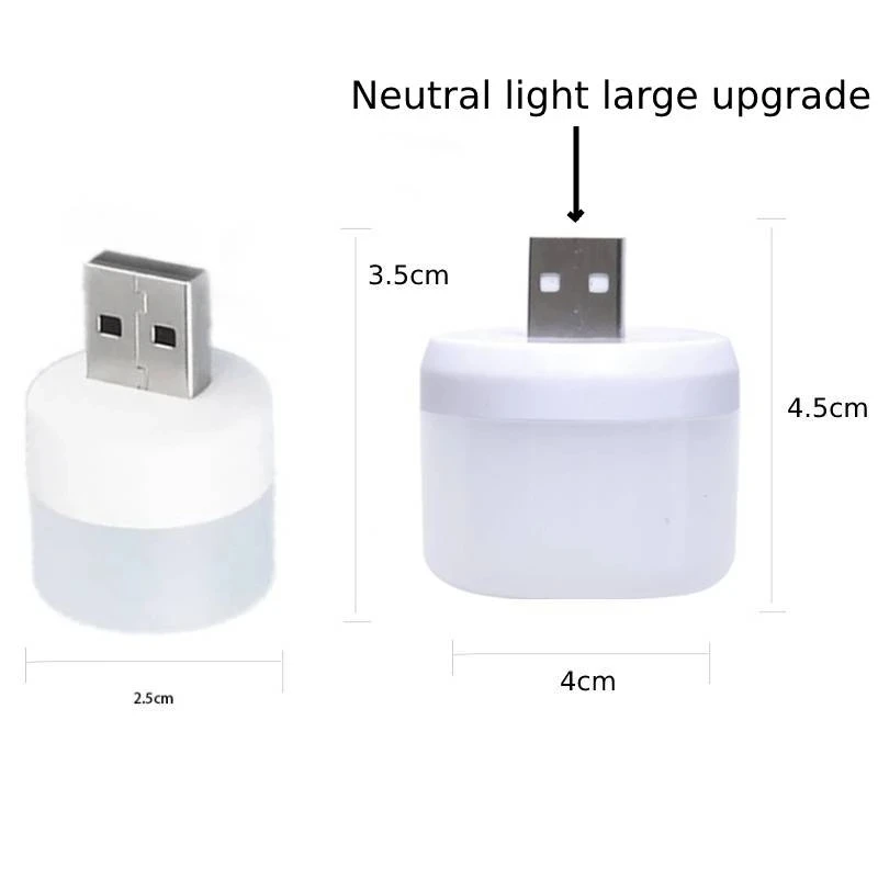 Лампа с USB-разъемом для компьютера маленький светильник чтения USB-зарядкой и защитой глаз круглый