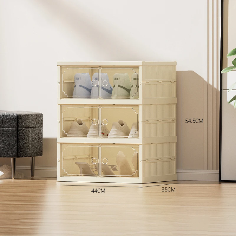 Nine floors New large size Hot sale plastic stackable shoe storage box for home organization Transparent shoe rack