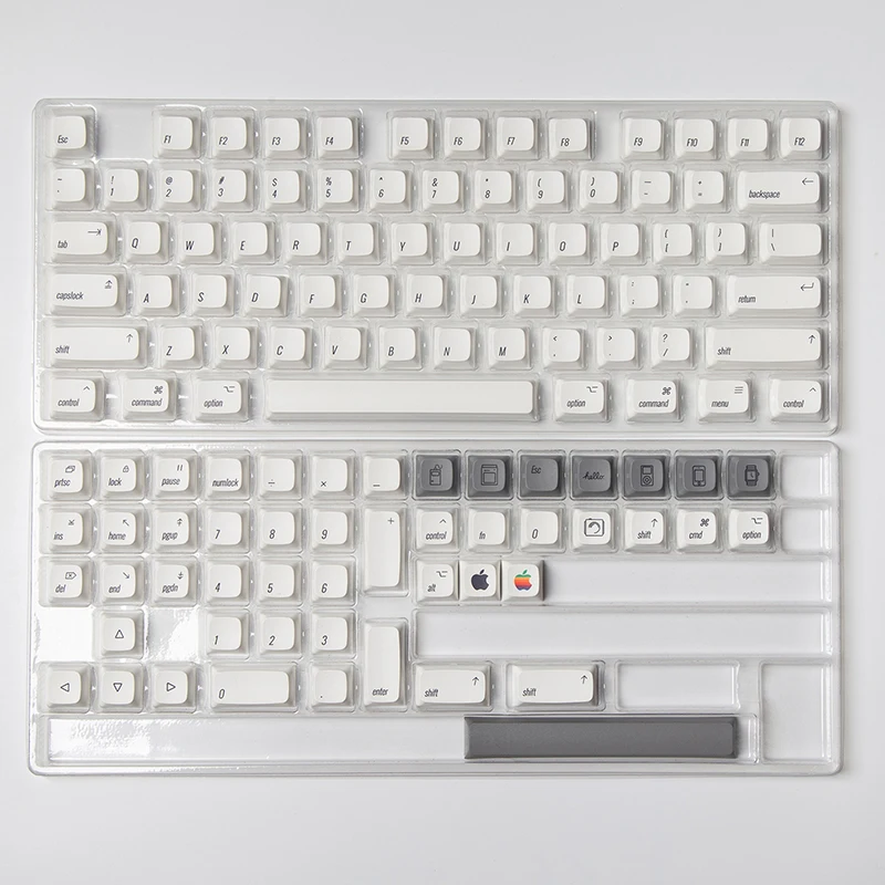 124 ключей/комплект esckey XDA профиль PBT Apple MAC ISO Cherry MX японского аниме белая клавиши для