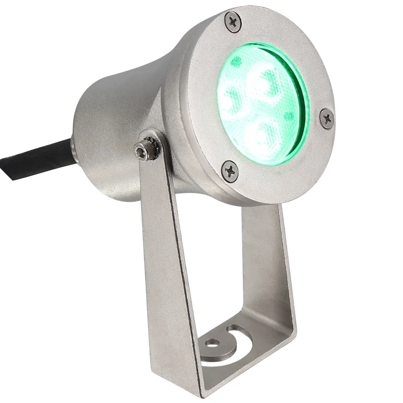 IP68 Waterproof 9W Inside DMX Control Stainless Steel Music Dancing Fountain AC/DC 12/24V RGB Led Underwater Spot Light