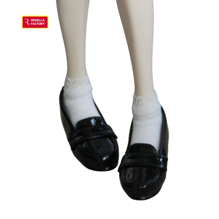 JK Student Leather Flat Shoes  for Women and Ladies Doll 1/4 Doll 18 Inch Doll SD Toy