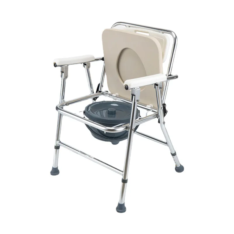OEM Lightweight non-slip aluminum alloy or plastic toilet chair foldable commode chairs for elderly