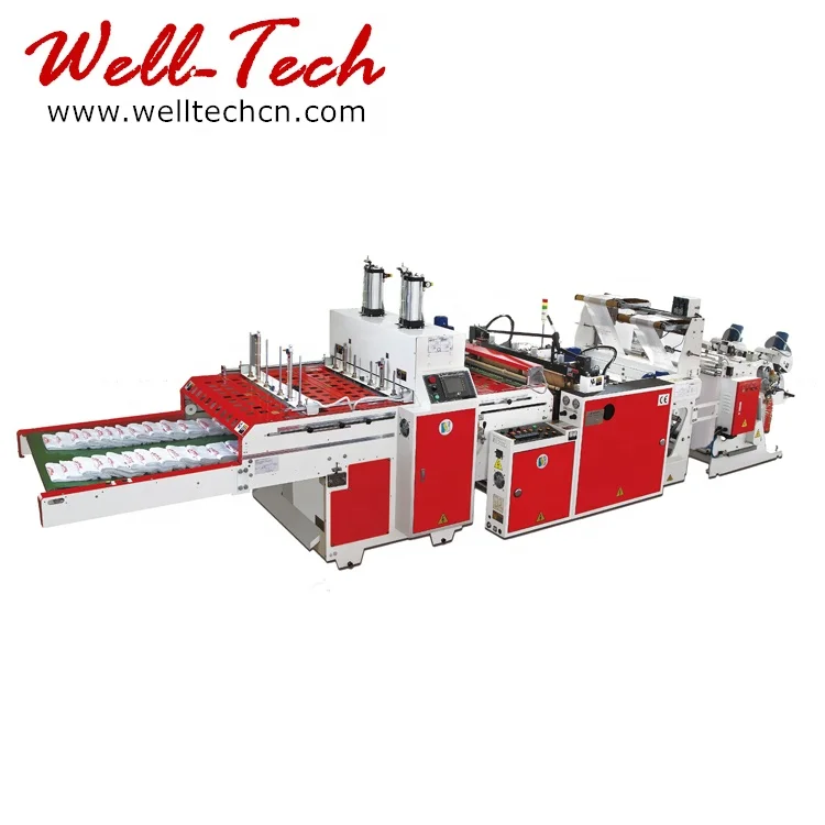 Economical Cheap Small Plastic LDPE HDPE PE Polyethylene Bag Polybag T-shirt Shopping Bag Heat Sealing Cutting Machine Price