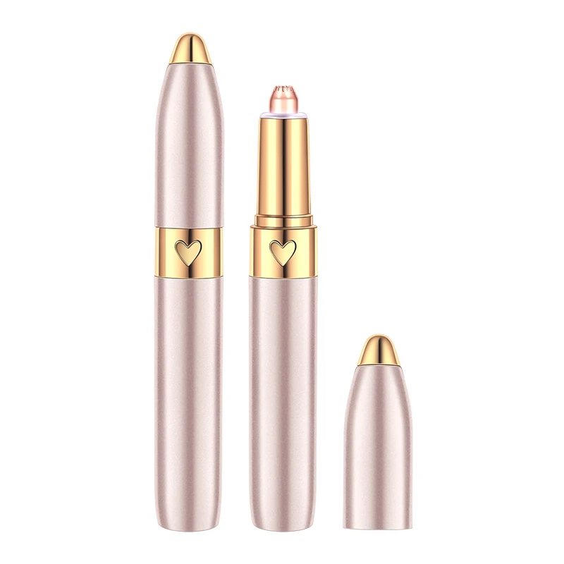 
amazon hot selling eye hair trimmer high quality USB lipstick electric eyebrow remover 