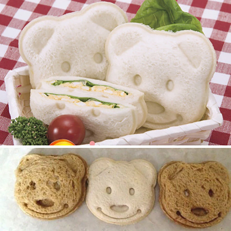 Kitchen Breakfast Bear Sandwich Mold Bread Biscuit Embosser Cake Tool DIY Making Mold Household Making Accessories