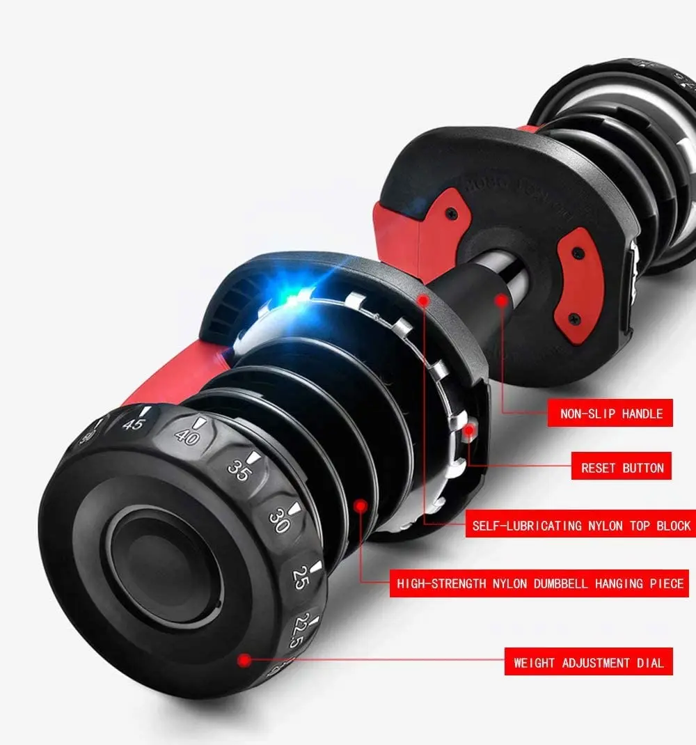 
new listing muscle training fitness equipment 40kg adjustable dumbbells Custom logo 