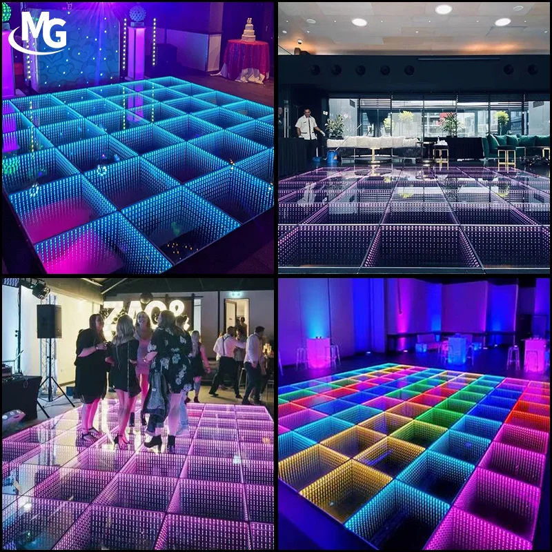 RGB Color Changing Sensitive LED Dance Floor Light Floor Tile Light For Disco Interactive Prop