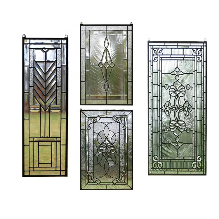 Customize Bevel Glass Tin Soldering  Hand-Crafted Tiffany Stained Cut Art Glass Window Panel Hanging