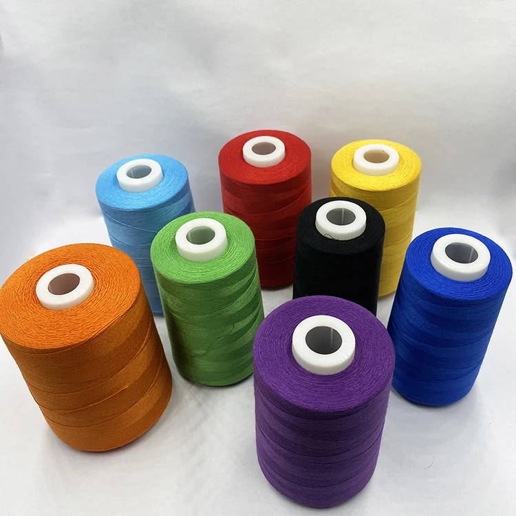 TUTON benang jahit Manufacture OEM Wholesale 402 Material 100% Polyester Line And Sewing Thread Hilos