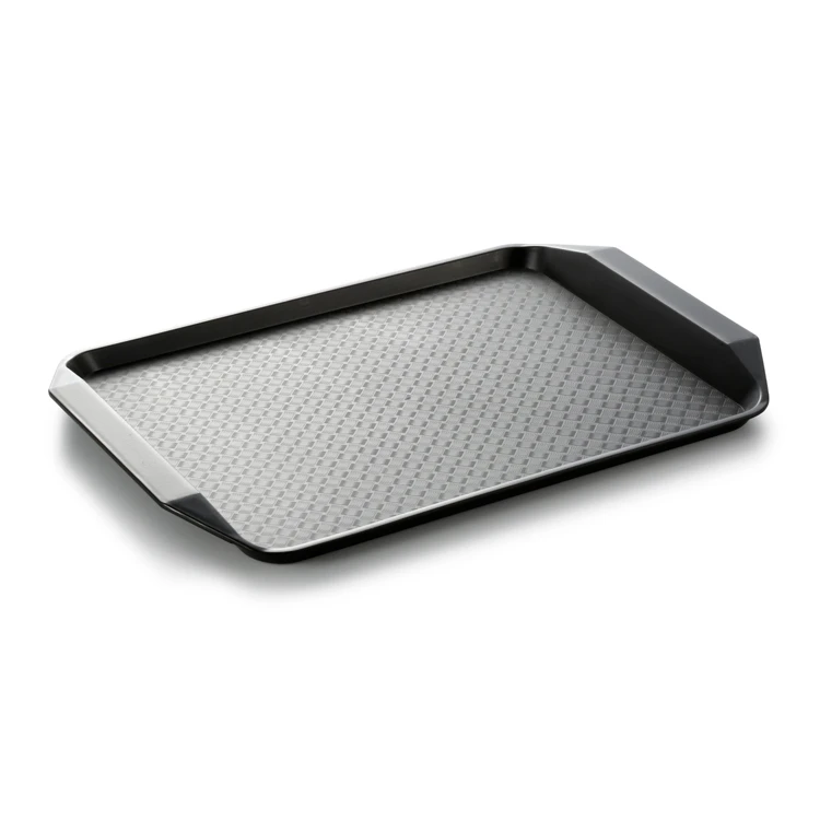 Hot selling fast food restaurant black anti slip serving tray