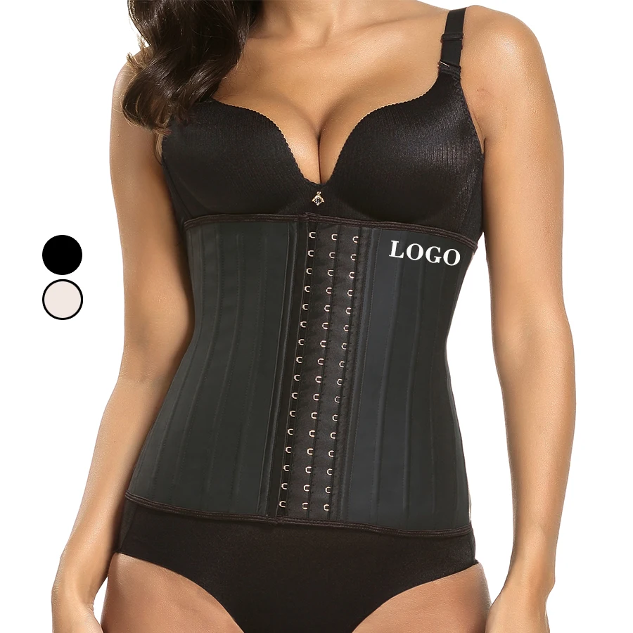 Amazon Hot Selling Custom Fitness Women 25 Steel Bone Extender Latex Sports Girdle Corset Body Shaper Waist