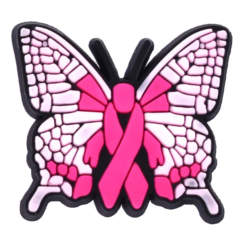 Breast Cancer Awareness Straw Toppers Charms Button Cover for Breast Cancer Awareness Party bar Club Straw