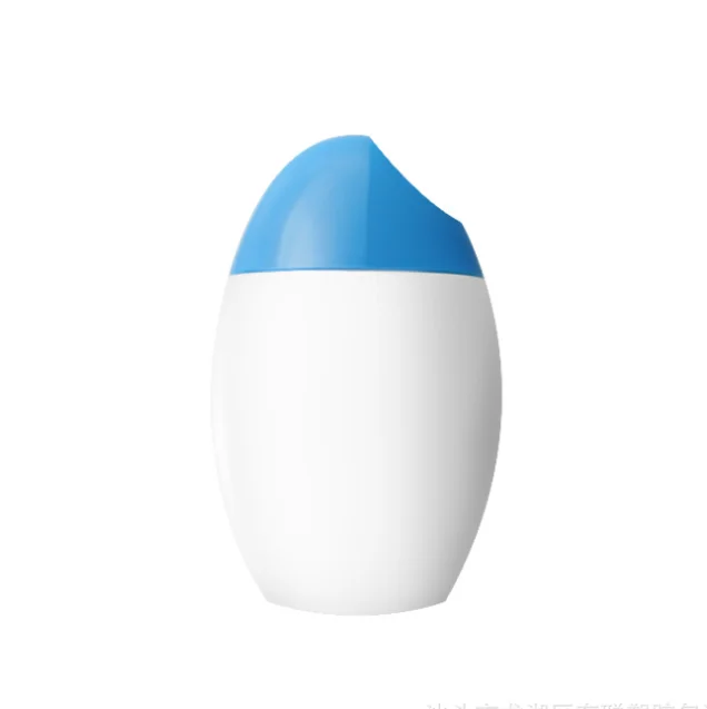 PE material egg shape oval shape 70ml squeeze sunscreen cream serum bottle