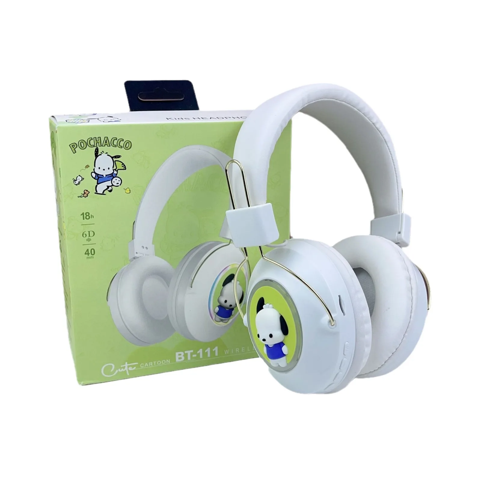 Sanrios Kuromi Stitch Bluetooth Sports Earphones LED Flashing electronic sports Wireless Headphones