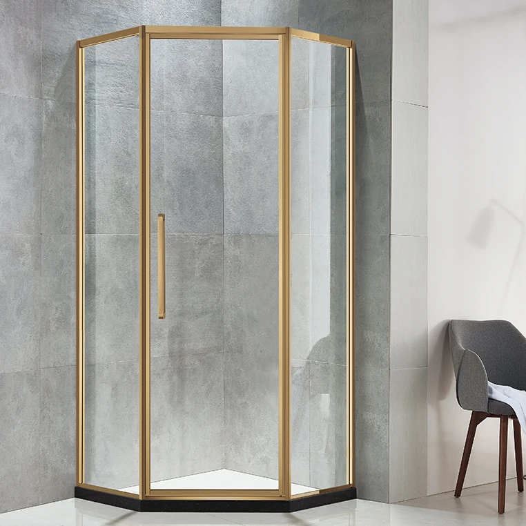 Diamond Shape  gold bathroom shower enclosures shower room