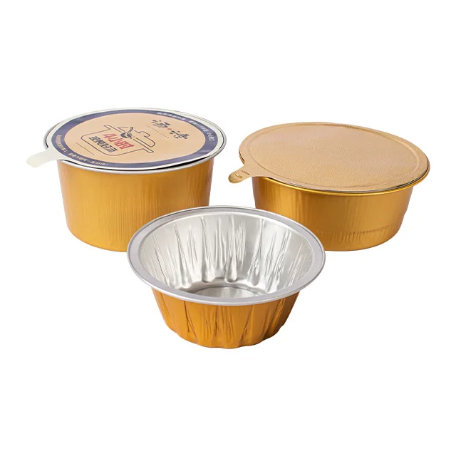 2021 China produces heavy-duty round aluminum foil containers for food packaging
