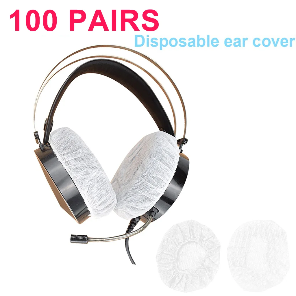 11cm Headphone Ear Cover,100pcs Disposable Super Stretch Earpad Covers for Most On Ear Headphones with 10~12cm Earpads