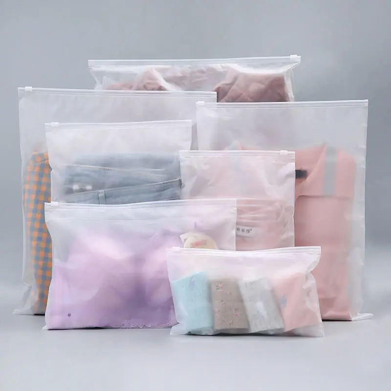 High Quality Custom Pp Bag Logo Printing Clothes Packaging Frosted Plastic Bag