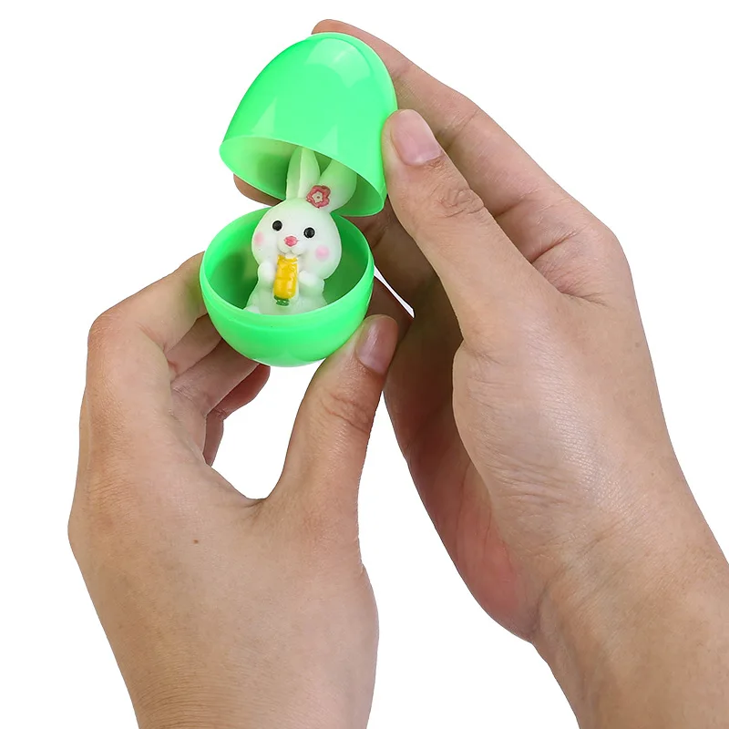 Jincan Professional production of twisted egg Easter eggs 6*4cm twisted egg Easter party capsule shell blind