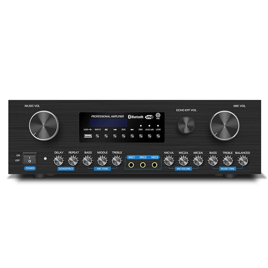 AK-5000 Professional Stereo music mixer home audio Karaoke sound System  Power Amplifier