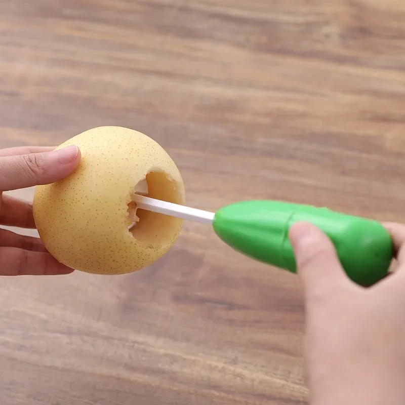 Multifunction Spiralizer Pedicure Corer Hole Digger 4Pcs/Set Replaceable Digging Head Fruit & Vegetable Corer Meat Filling Tool