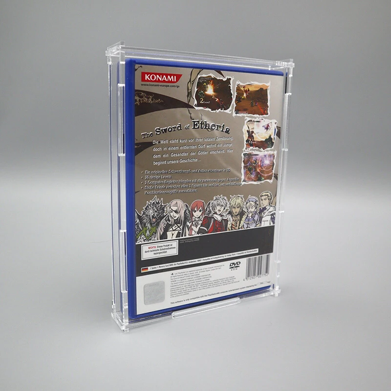 Acrylic Box Case UV Protection for PlayStation 2 Games Original Packaging PS2 Video Game