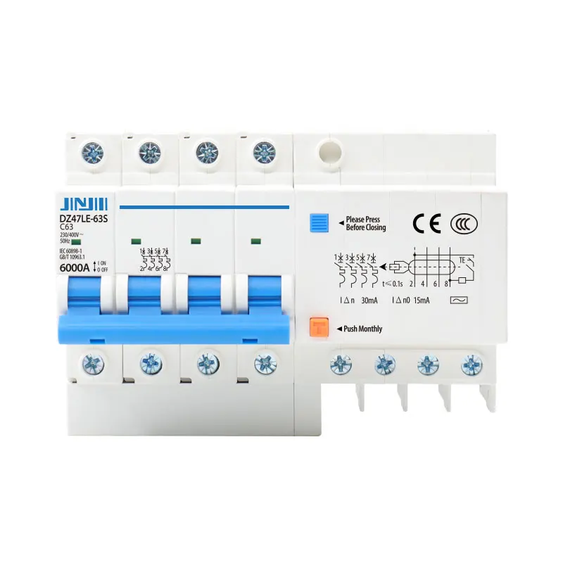 ODM OEM 1P+N 6A 10A 16A 20A 25A 32A RCD Circuit Breaker RCCB Residual Current Circuit Breaker With CE Certificate