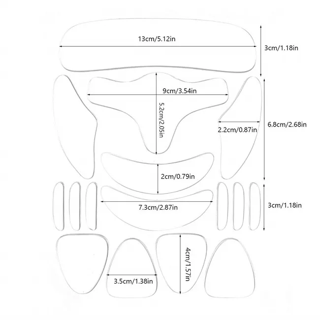 
MSDS Customize Reusable 16pcs Set Face Wrinkle Remover Silicone Anti-Wrinkle Anti Aging Facial pads For Adult 