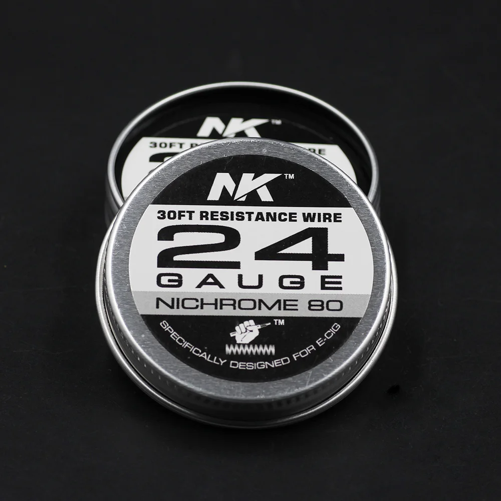 NK нихром 80 нагревательная проволочная сетка Ni80 24G электрическая проволочная катушка 30ft катушка для rda rta vape mod