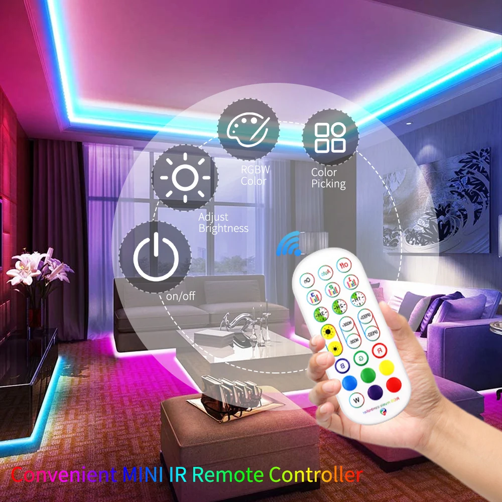 Tuya Wifi RGB Music Controller LED Dimmer 5V 12V 24V Colorful LED Strip Works with Alexa Google Assistant DC5-24V