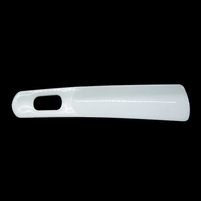 
Hotel plastic custom logo travel short white shoe horn shoehorn 