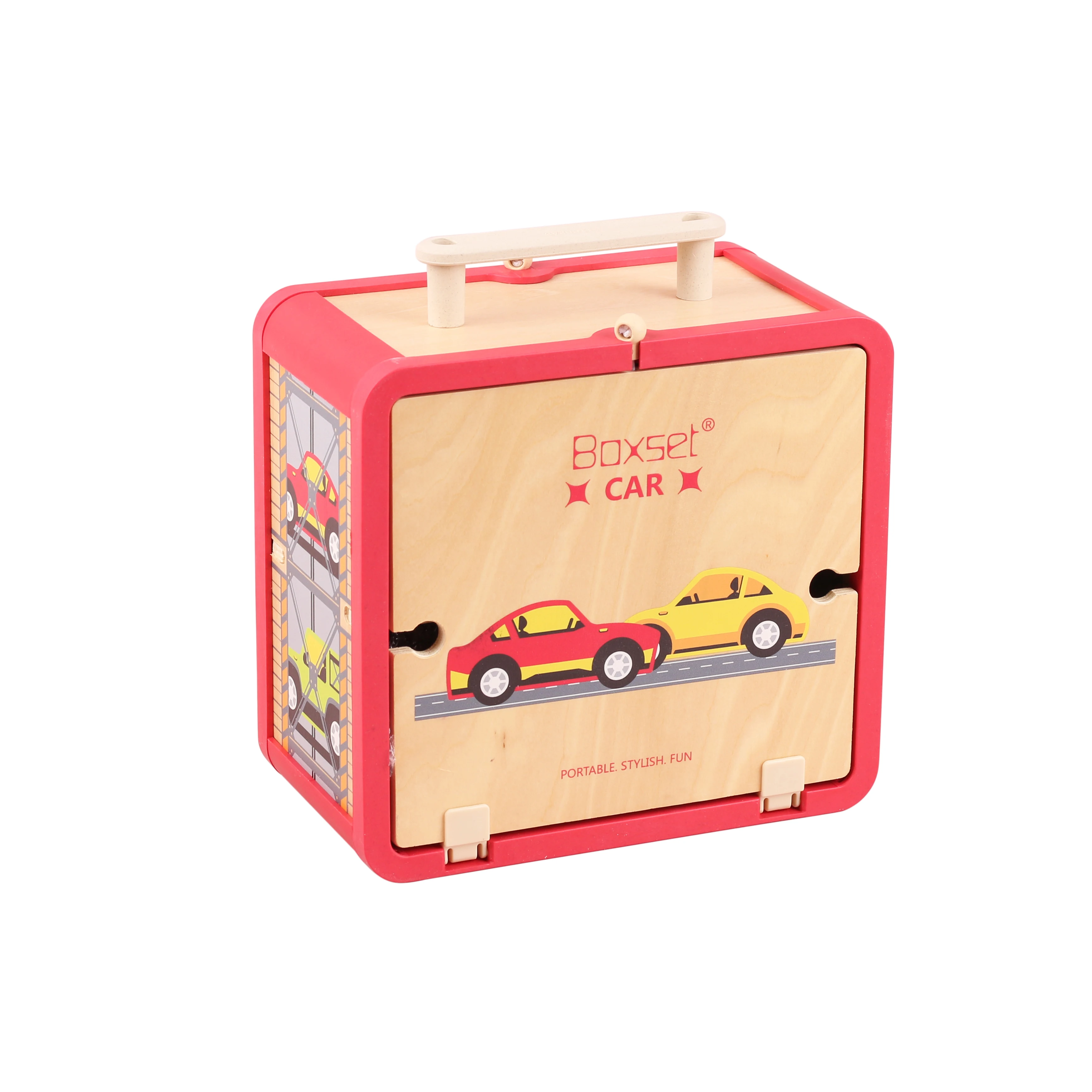 Montessori Children Wooden Track Building Diy Toys Wooden Car Track  Toy Set For Kids Gift
