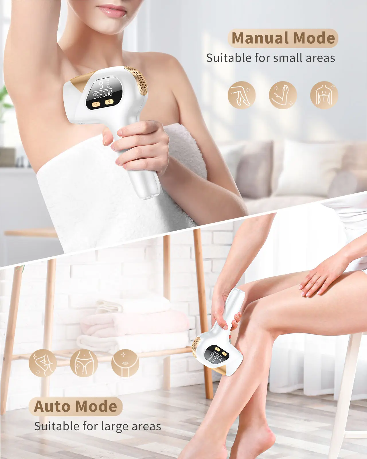 OEM ODM Professional Laser Epilator Painless 999900 Flash Home Use Laser Ipl Hair Removal Device For Women