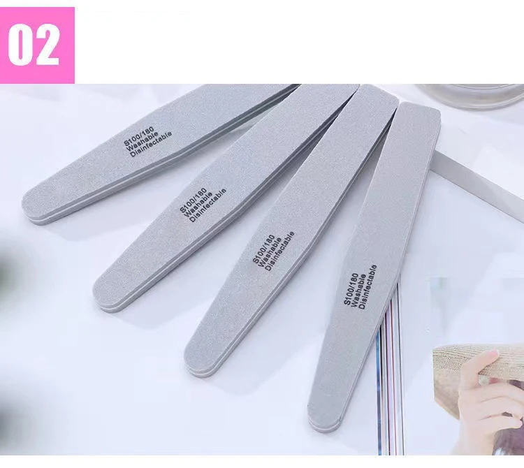 wholesale Manicure Tool Double Sided Orange Sponge Nail File 100 180 Grit Diamond Nail File low price