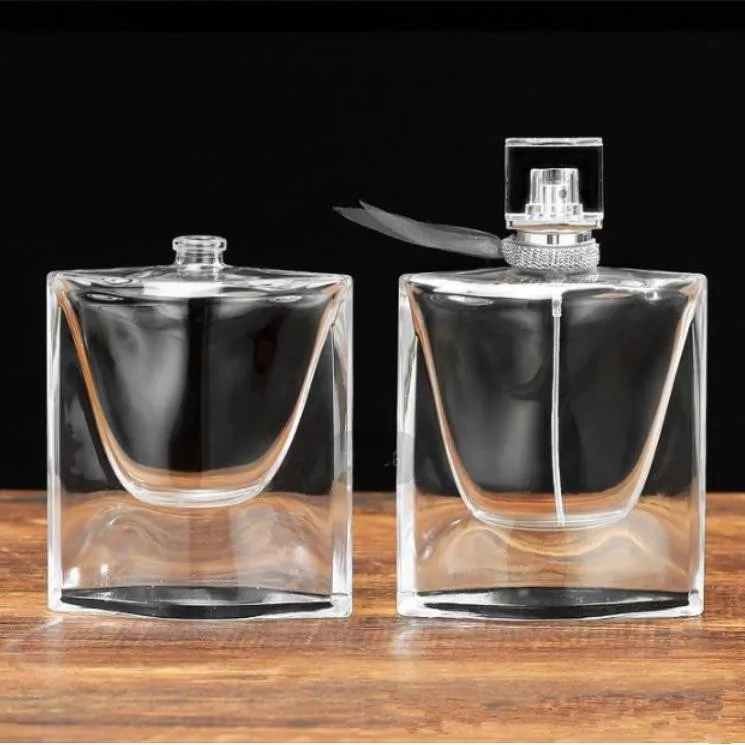 Luxury 70ml Spray Bottle Perfume Bow Clear Costume Perfume Bottle Cosmetic Custom Glasses Packaging