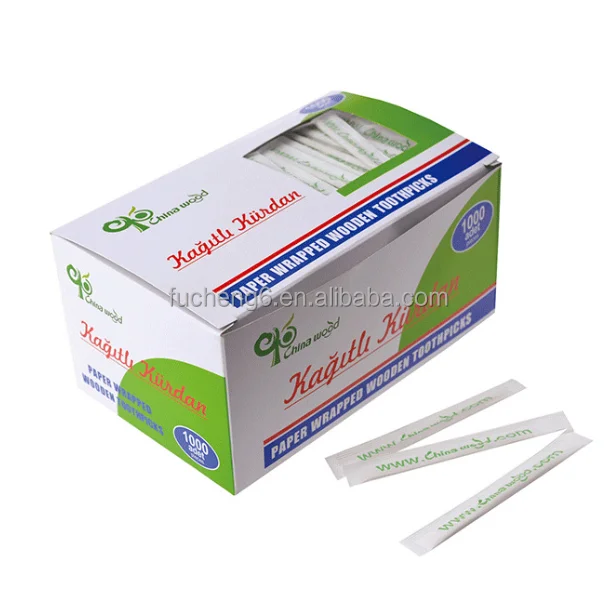 Promotional Disposable  individual paper toothpicks package