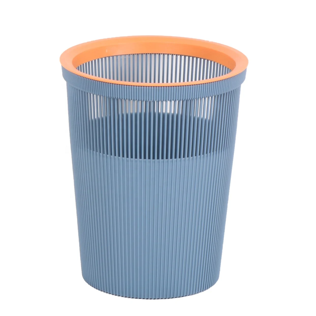 Kitchen Waste Paper Basket Multi-color Open Mini Trash Can Plastic with Pressing Ring
