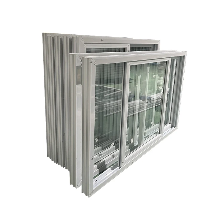 Latest PVC Plastic Frame White Color Sliding Glass windows Doors