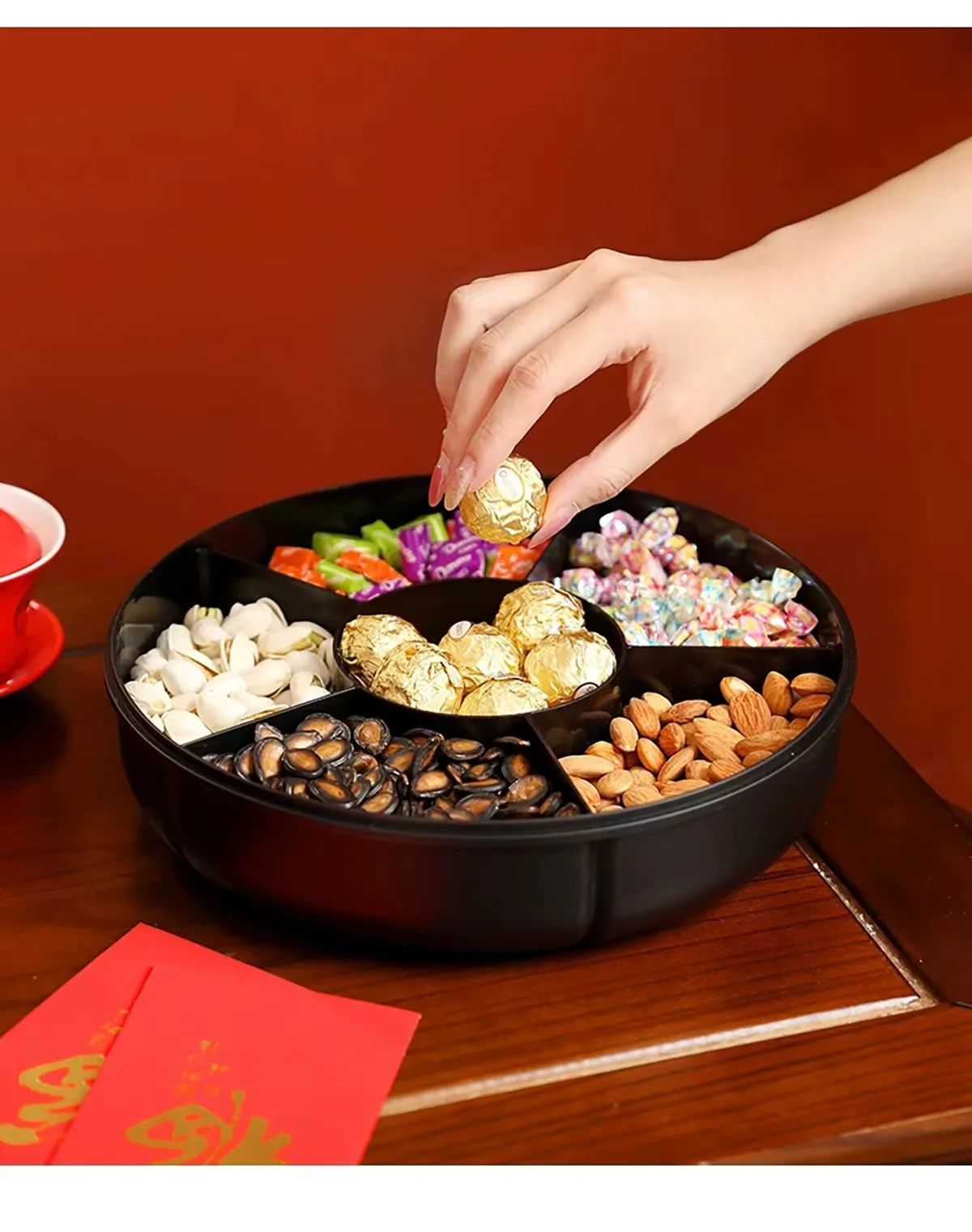 Большая емкость для хранения сухофруктов с пылезащитной крышкой-бабочкой