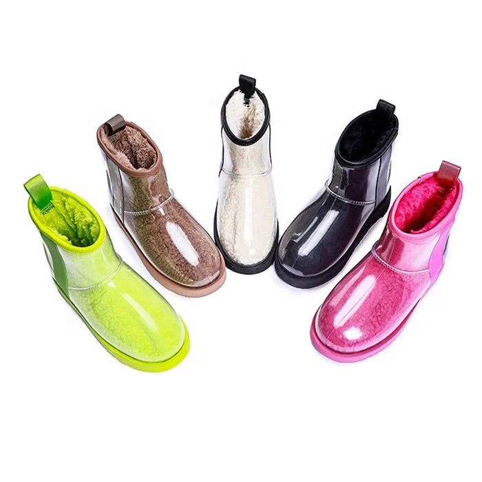 F21original с логотипом; Лидер продаж; Женские легкие зимние ПВХ яркого цвета из водонепроницаемого материала; Теплые прозрачные женские ботинки для снежной