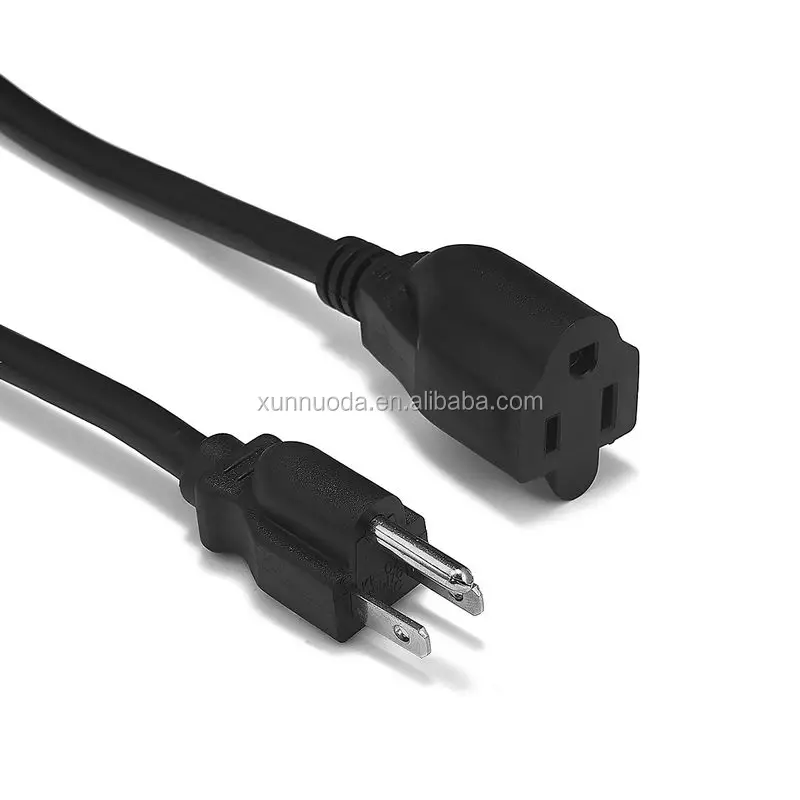 Американский стандарт 3P NEMA 5-15P к удлинительному шнуру ПИТАНИЯ NEMA 5-15R, соответствие REACH