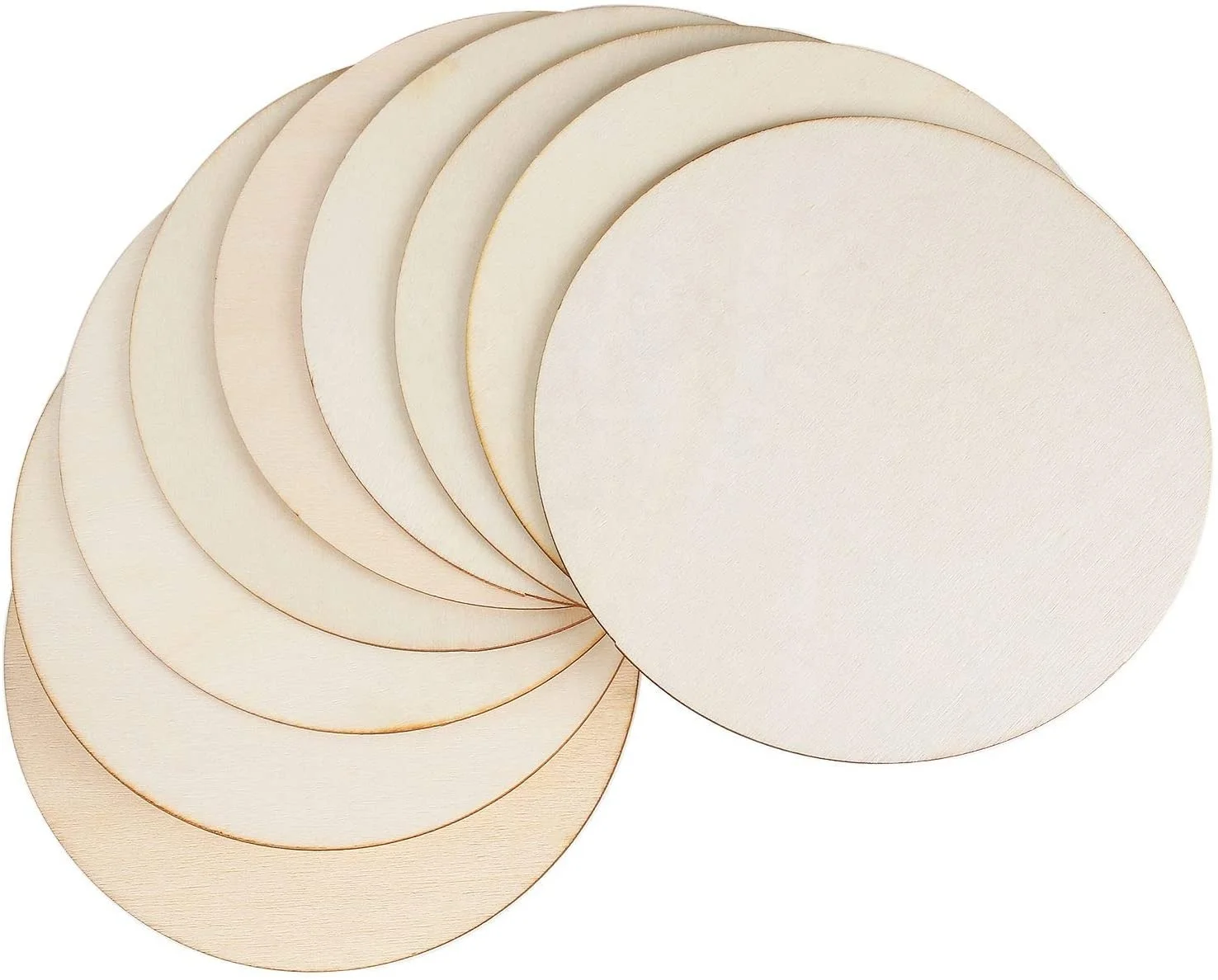 Wood Crafts Wood Circle Plywood Laser Engraving Blanks Wooden DIY Round Drawing Board for Kids For Christmas Decorations