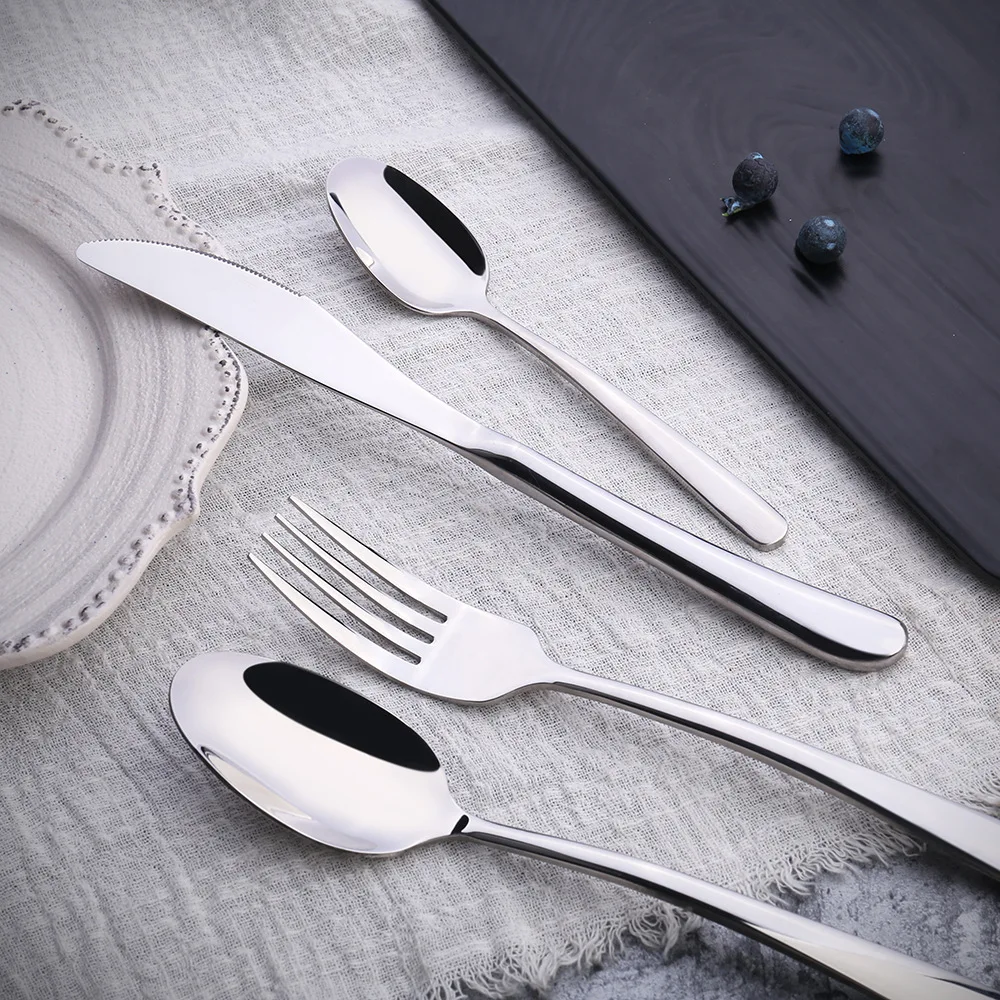 
Custom Portable Luxurary Flatwares Stainless Steel Flatware Sets For Travel And Home 