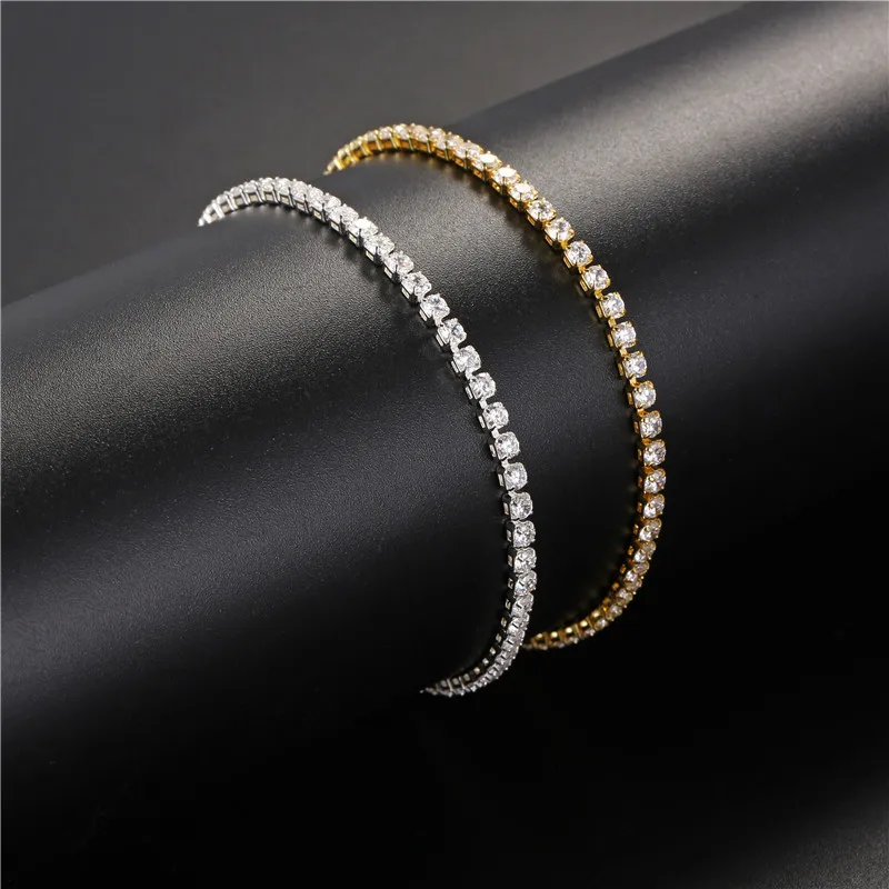 Best Selling Products 2023 in USA Fashion Jewelry Titanium Steel Silver Round Cut Cubic Zirconia Tennis Bracelet