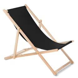 Sunshine hardwood folding polyester beach chair sun lounge deck chair