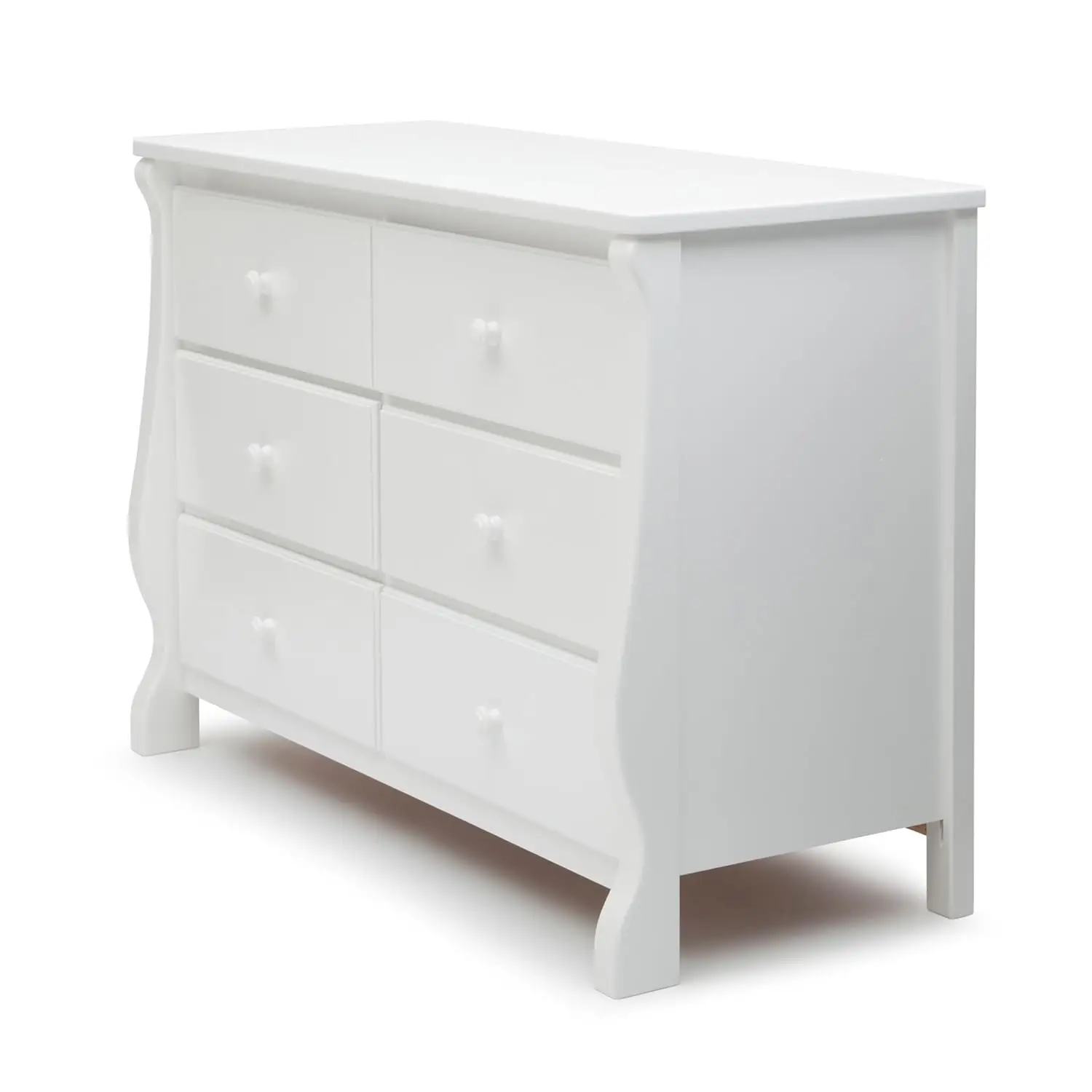 Modern 6-Drawer Dresser for Children Universal Interlocking Metal Chest of Drawers with MDF Wood Style for Living Room