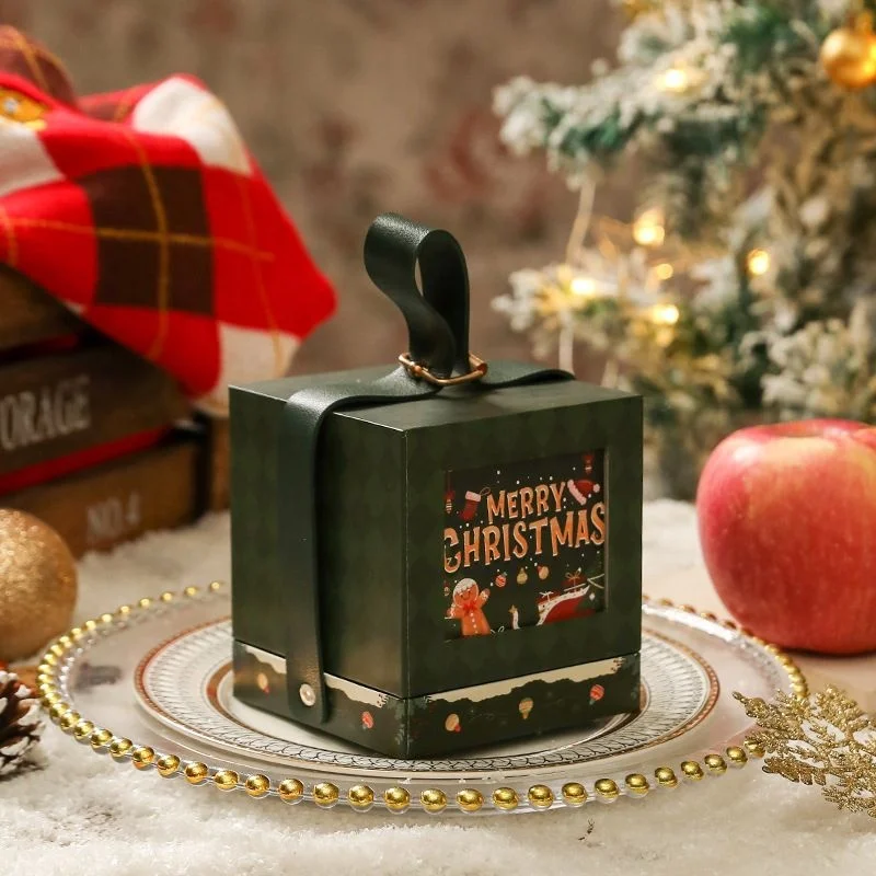New style Christmas Eve apple gift box packaging wedding souvenir gift net celebrity light luxury gift box with handle