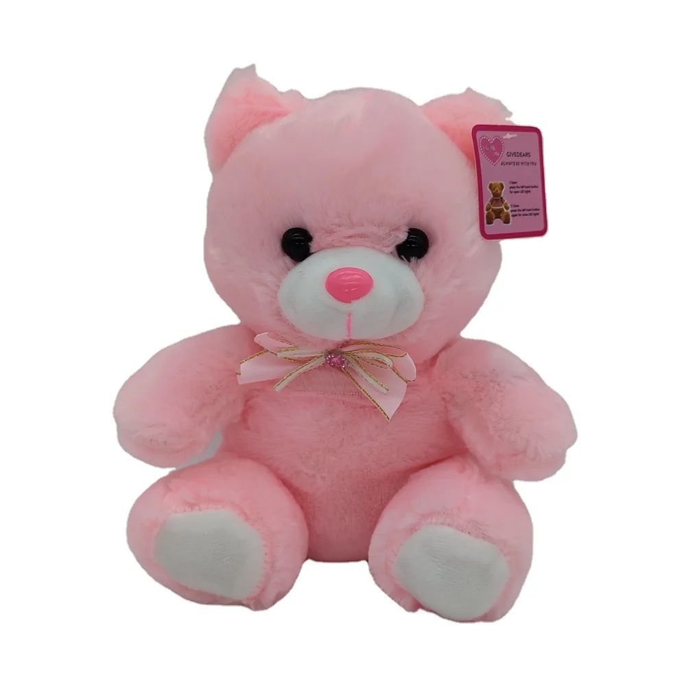 Competitive Price Kids Gift Stuffed Light up Toy Teddy Bear Kawaii Plush LED Teddy Bear Toy